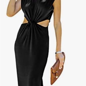 Cut twist middle T shirt dress M